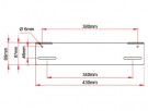 Rustfri skiltbrakett til ledbar eller 2 lamper  1605-3022 thumbnail