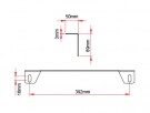Rustfri skiltbrakett til ledbar eller 2 lamper  1605-3022 thumbnail